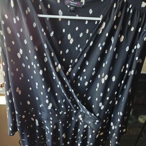 Cocomo Black and Cream Women's Blouse